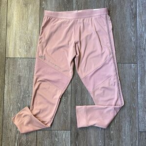 adidas by Stella McCartney Pink Mesh Logo Leggings Size L